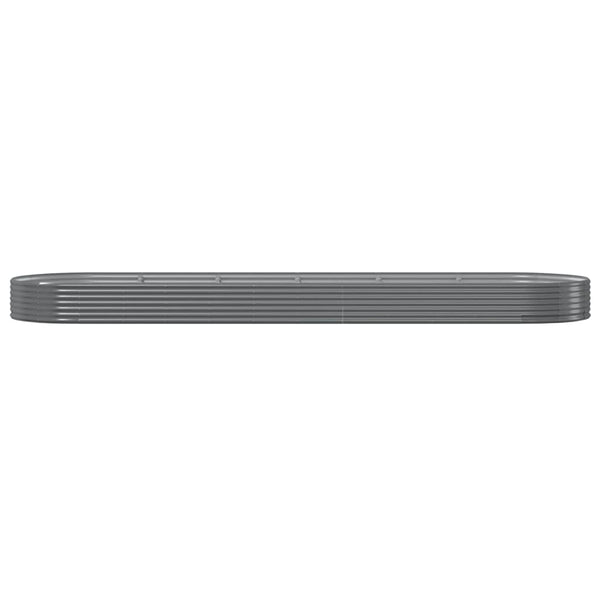 vidaXL Raised Garden Bed Galvanized Steel 523x140x36 cm Grey