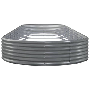 vidaXL Raised Garden Bed Galvanized Steel 523x140x36 cm Grey