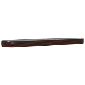 vidaXL Raised Garden Bed Galvanized Steel 600x140x36 cm Brown