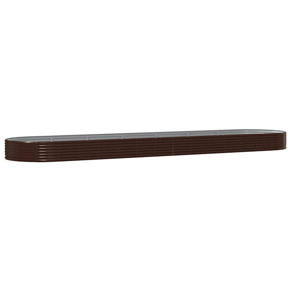 vidaXL Raised Garden Bed Galvanized Steel 600x140x36 cm Brown