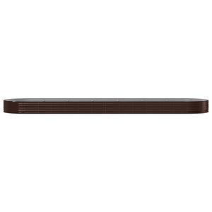 vidaXL Raised Garden Bed Galvanized Steel 600x140x36 cm Brown