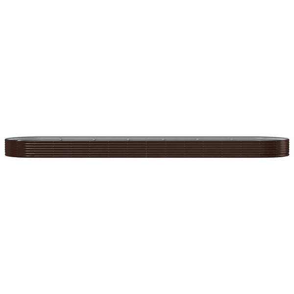 vidaXL Raised Garden Bed Galvanized Steel 600x140x36 cm Brown
