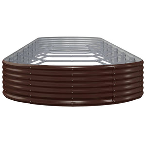 vidaXL Raised Garden Bed Galvanized Steel 600x140x36 cm Brown