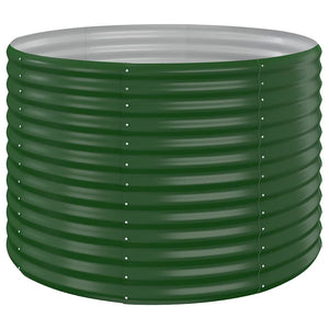 vidaXL Raised Garden Bed Galvanized Steel 100x100x68 cm Green