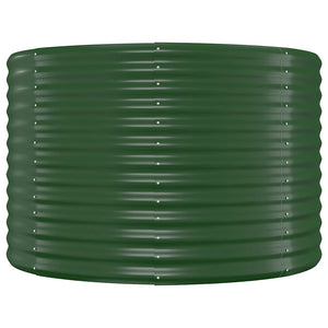 vidaXL Raised Garden Bed Galvanized Steel 100x100x68 cm Green