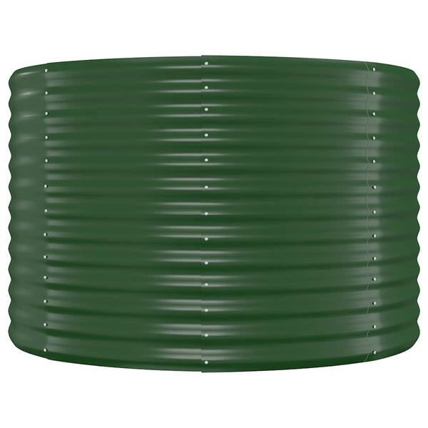 vidaXL Raised Garden Bed Galvanized Steel 100x100x68 cm Green