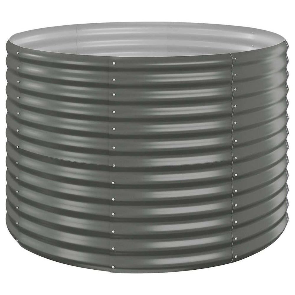 vidaXL Raised Garden Bed Galvanized Steel 100x100x68 cm Grey