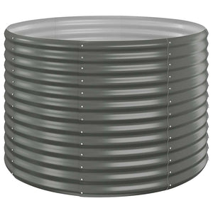 vidaXL Raised Garden Bed Galvanized Steel 100x100x68 cm Grey