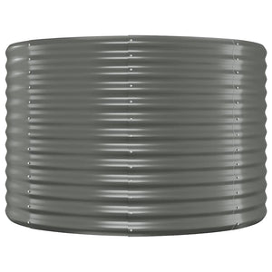 vidaXL Raised Garden Bed Galvanized Steel 100x100x68 cm Grey