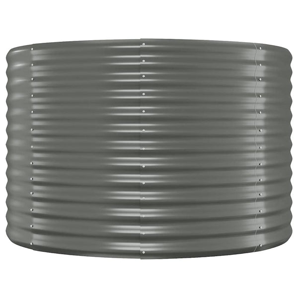 vidaXL Raised Garden Bed Galvanized Steel 100x100x68 cm Grey