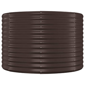 vidaXL Raised Garden Bed Galvanized Steel 100x100x68 cm Brown