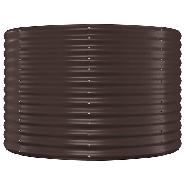 vidaXL Raised Garden Bed Galvanized Steel 100x100x68 cm Brown