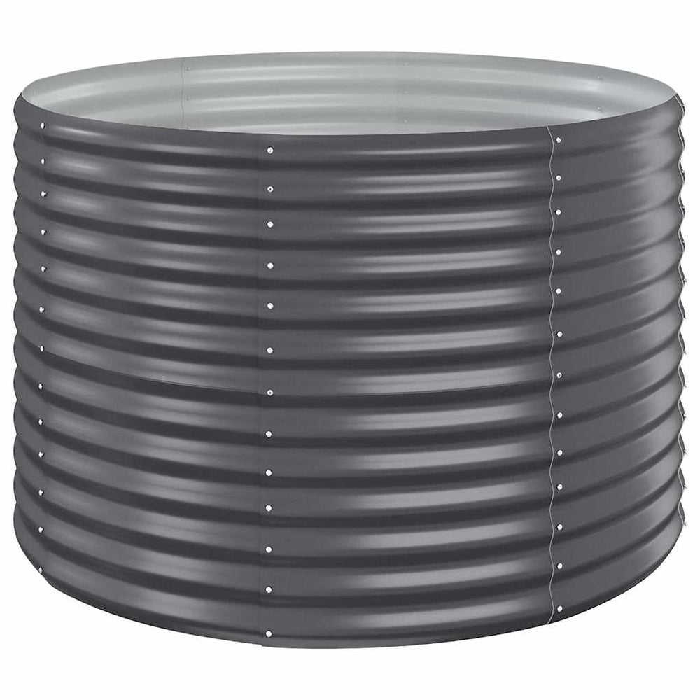 vidaXL Raised Garden Bed Galvanized Steel 100x100x68 cm Anthracite