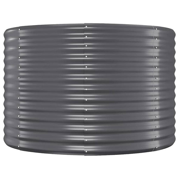 vidaXL Raised Garden Bed Galvanized Steel 100x100x68 cm Anthracite
