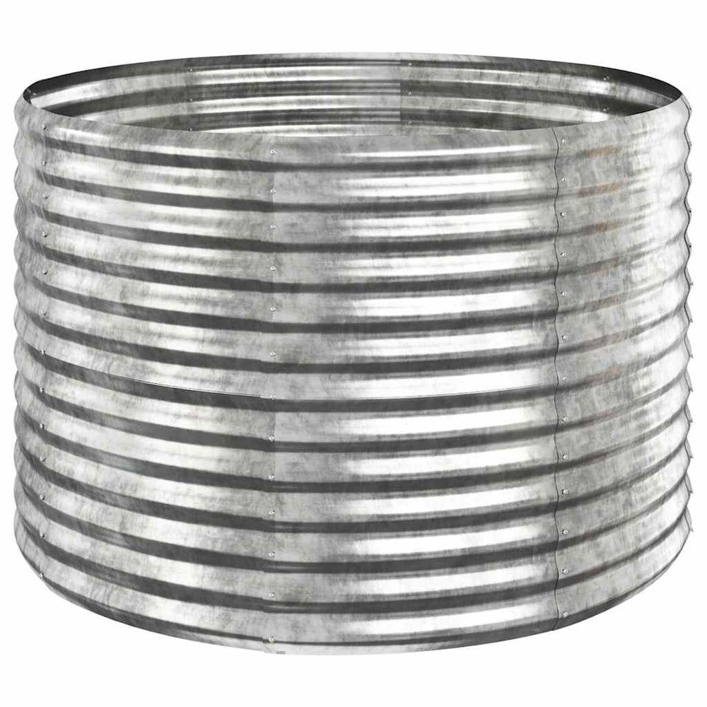 vidaXL Raised Garden Bed Galvanized Steel 100x100x68 cm Silver