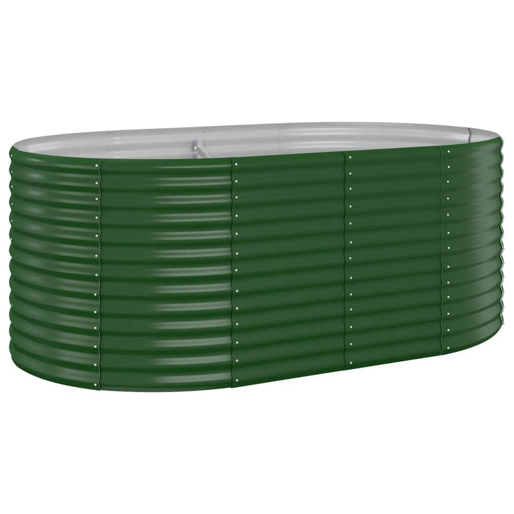 vidaXL Raised Garden Bed Galvanized Steel 175x100x68 cm Green
