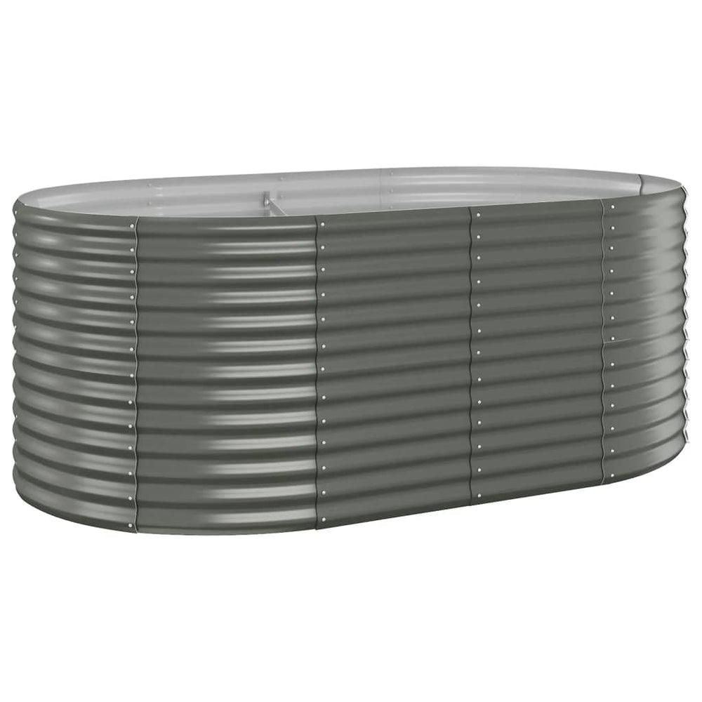 vidaXL Raised Garden Bed Galvanized Steel 175x100x68 cm Grey