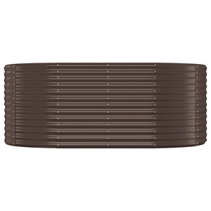 vidaXL Raised Garden Bed Powder-Coated Steel 175x100x68 cm Brown