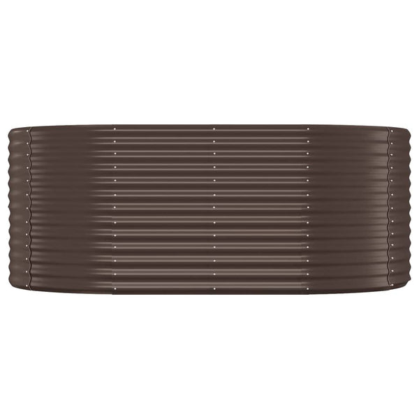 vidaXL Raised Garden Bed Powder-Coated Steel 175x100x68 cm Brown