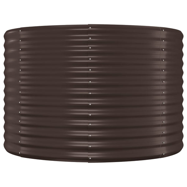 vidaXL Raised Garden Bed Powder-Coated Steel 175x100x68 cm Brown