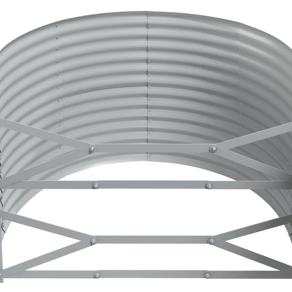 vidaXL Raised Garden Bed Powder-Coated Steel 175x100x68 cm Brown