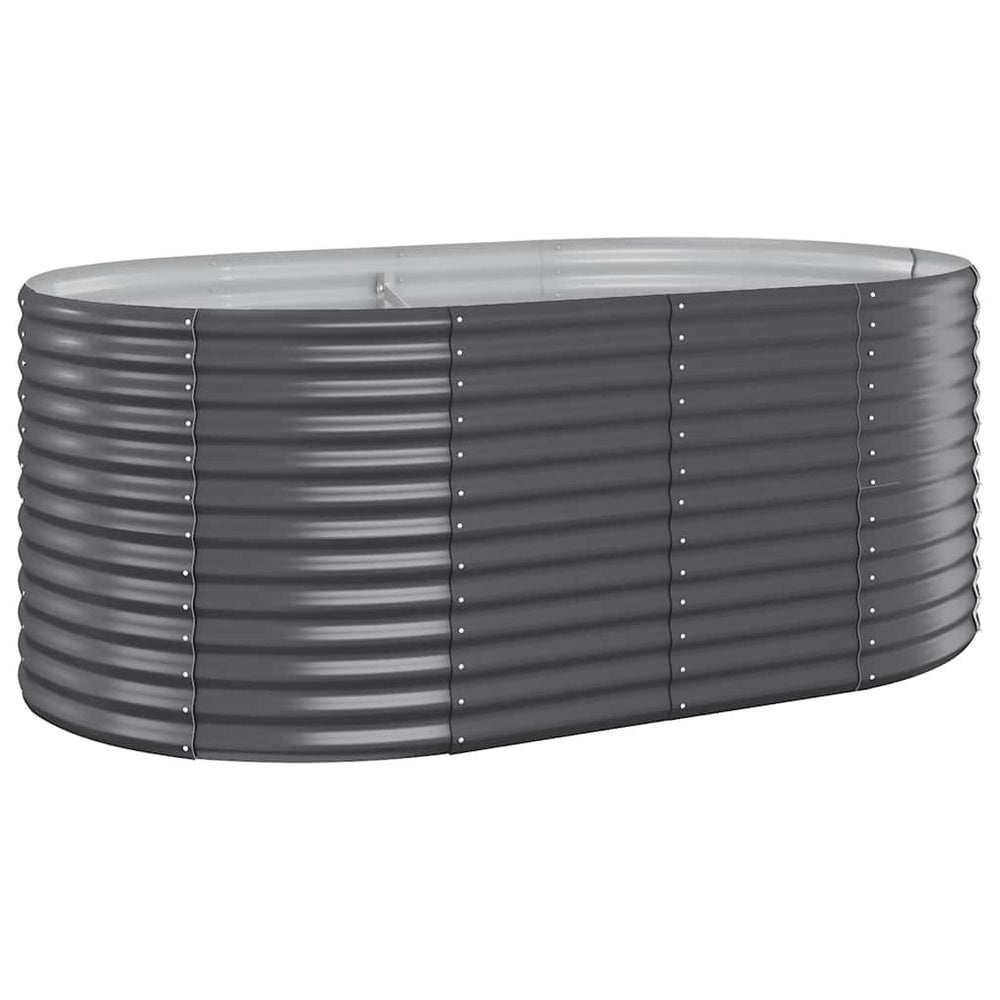 vidaXL Raised Garden Bed Galvanized Steel 175x100x68 cm Anthracite