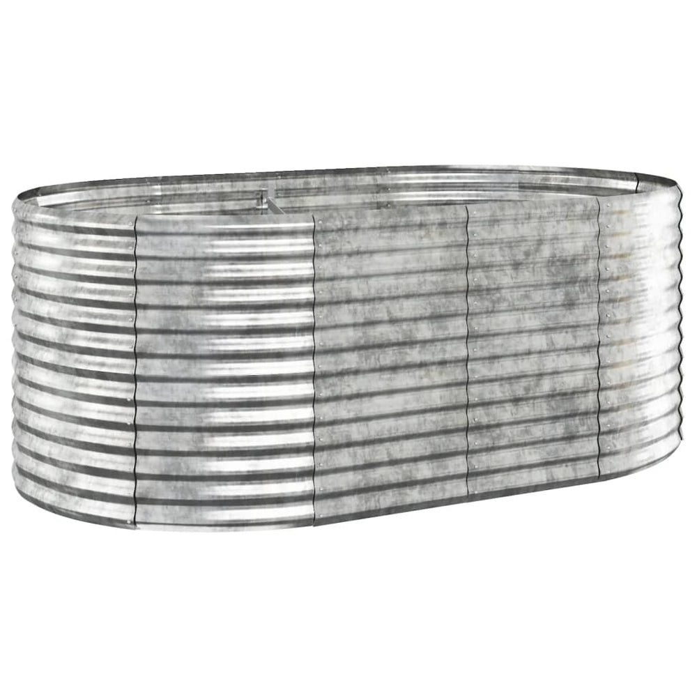 vidaXL Raised Garden Bed Galvanized Steel 175x100x68 cm Silver
