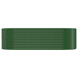 vidaXL Raised Garden Bed Galvanized Steel 249x100x68 cm Green
