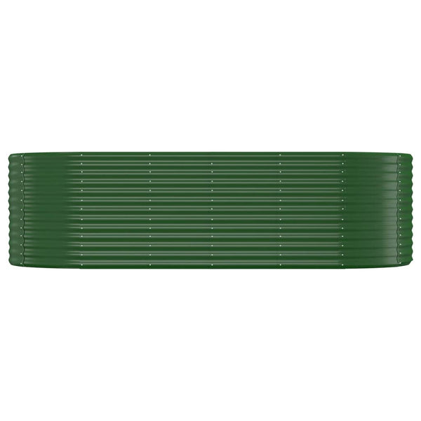 vidaXL Raised Garden Bed Galvanized Steel 249x100x68 cm Green