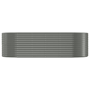 vidaXL Raised Garden Bed Galvanized Steel 249x100x68 cm Grey