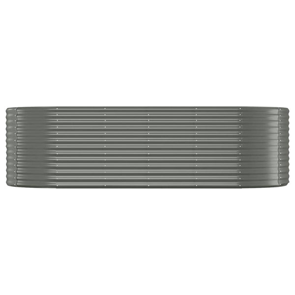 vidaXL Raised Garden Bed Galvanized Steel 249x100x68 cm Grey