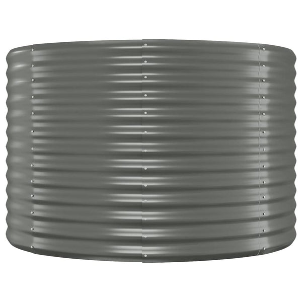 vidaXL Raised Garden Bed Galvanized Steel 249x100x68 cm Grey