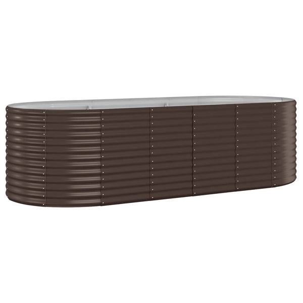 vidaXL Raised Garden Bed Galvanized Steel 249x100x68 cm Brown