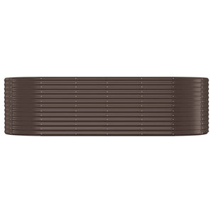 vidaXL Raised Garden Bed Galvanized Steel 249x100x68 cm Brown