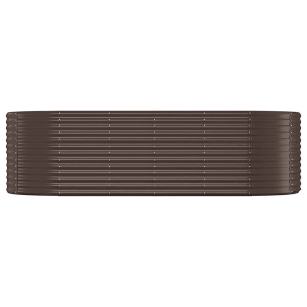 vidaXL Raised Garden Bed Galvanized Steel 249x100x68 cm Brown