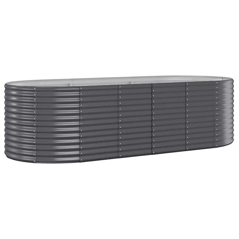 vidaXL Raised Garden Bed Galvanized Steel 249x100x68 cm Anthracite