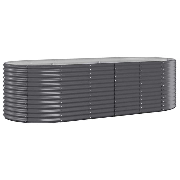 vidaXL Raised Garden Bed Galvanized Steel 249x100x68 cm Anthracite