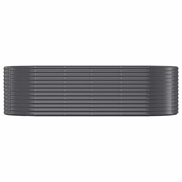 vidaXL Raised Garden Bed Galvanized Steel 249x100x68 cm Anthracite