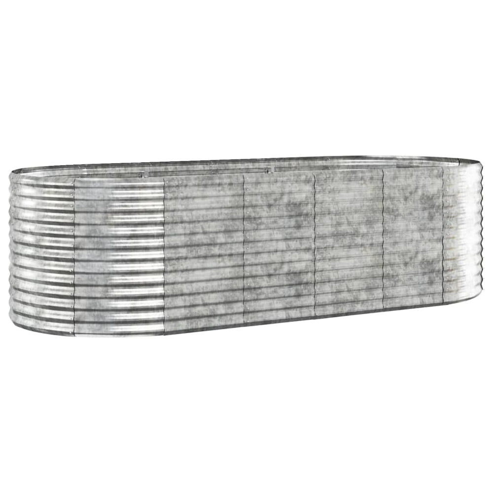 vidaXL Raised Garden Bed Galvanized Steel 249x100x68 cm Silver