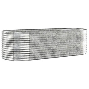vidaXL Raised Garden Bed Galvanized Steel 249x100x68 cm Silver