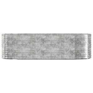 vidaXL Raised Garden Bed Galvanized Steel 249x100x68 cm Silver