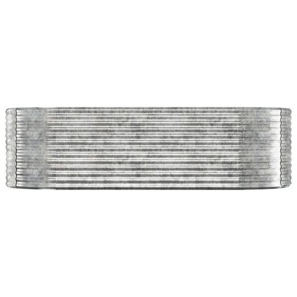 vidaXL Raised Garden Bed Galvanized Steel 249x100x68 cm Silver