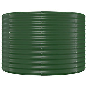 vidaXL Raised Garden Bed Galvanized Steel 322x100x68 cm Green