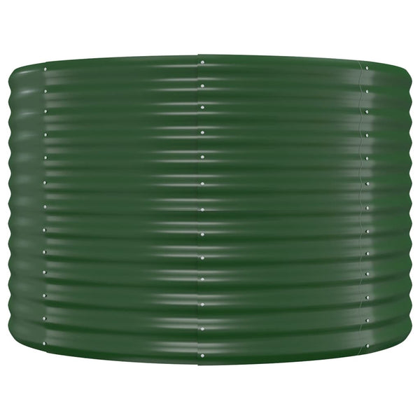 vidaXL Raised Garden Bed Galvanized Steel 322x100x68 cm Green