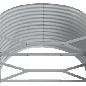 vidaXL Raised Garden Bed Galvanized Steel 322x100x68 cm Green