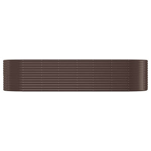 vidaXL Raised Garden Bed Galvanized Steel 322x100x68 cm Brown