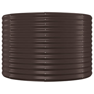 vidaXL Raised Garden Bed Galvanized Steel 322x100x68 cm Brown