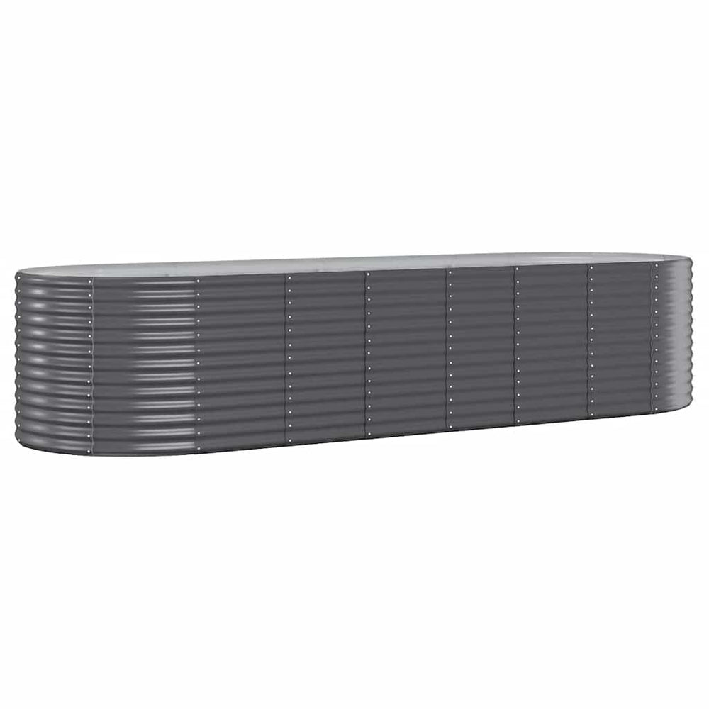 vidaXL Raised Garden Bed Galvanized Steel 322x100x68 cm Anthracite