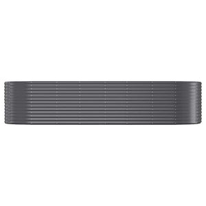vidaXL Raised Garden Bed Galvanized Steel 322x100x68 cm Anthracite