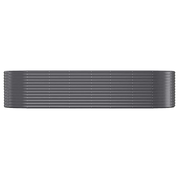 vidaXL Raised Garden Bed Galvanized Steel 322x100x68 cm Anthracite